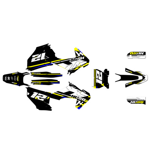 husqvarna fs450 graphics kit 2019-2022 serenity series yellow