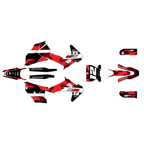 husqvarna fs450 graphics kit 2019-2022 shades series red