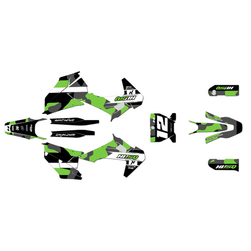 husqvarna fs450 graphics kit 2019-2022 shades series green