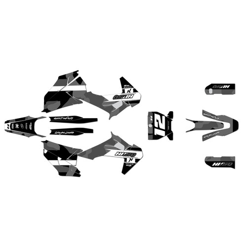 husqvarna fs450 graphics kit 2019-2022 shades series white