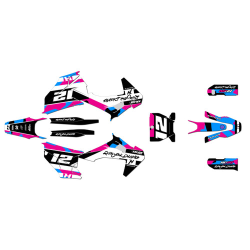 husqvarna fs450 graphics kit 2019-2022 splash series magenta
