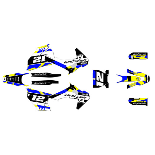 husqvarna fs450 graphics kit 2019-2022 splash series blue