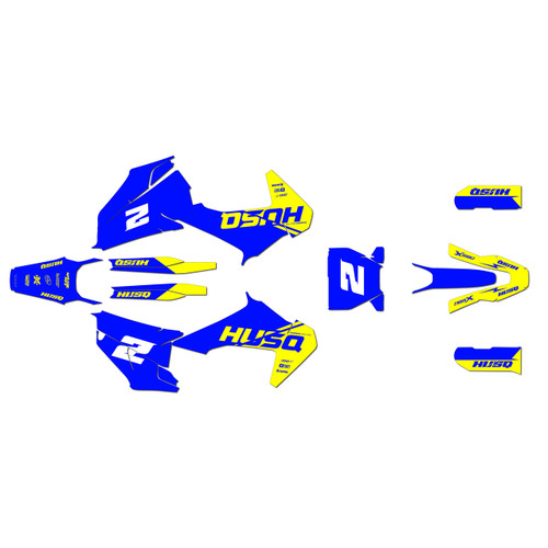 husqvarna fs450 graphics kit 2019-2022 splinter series yellow