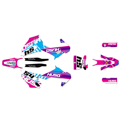 husqvarna fs450 graphics kit 2019-2022 split series magenta
