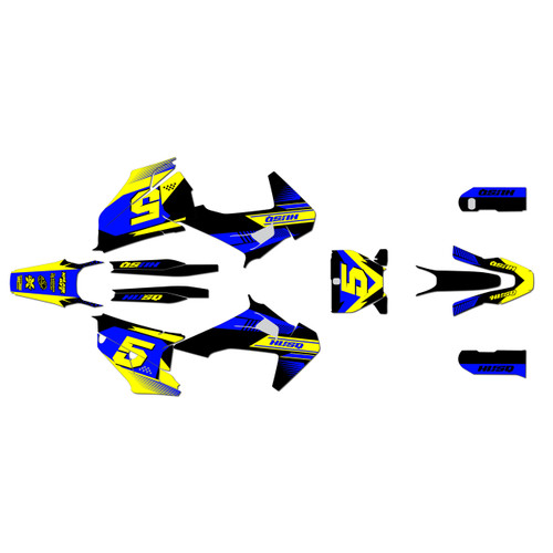husqvarna fs450 graphics kit 2019-2022 turbo series yellow