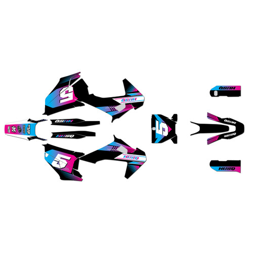 husqvarna fs450 graphics kit 2019-2022 turbo series magenta