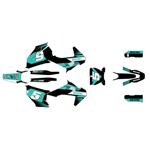 husqvarna fs450 graphics kit 2019-2022 turbo series teal