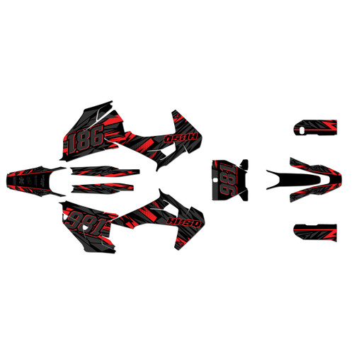 husqvarna fs450 graphics kit 2019-2022 twitch series red