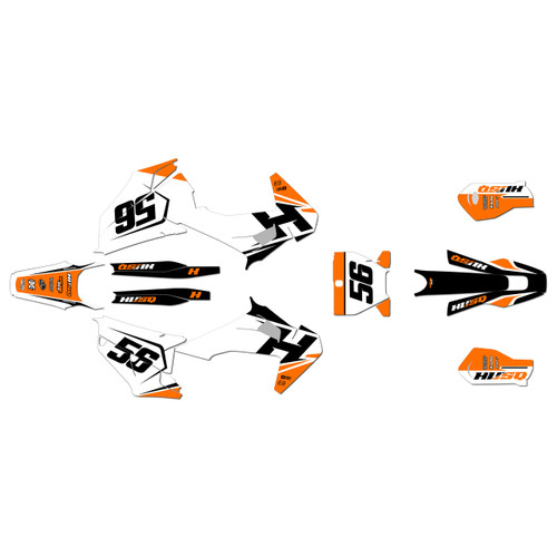 husqvarna fc250 graphics kit 2019-2022 ace series orange