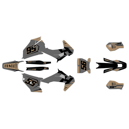 husqvarna fc350 graphics kit 2019-2022 ace series tan