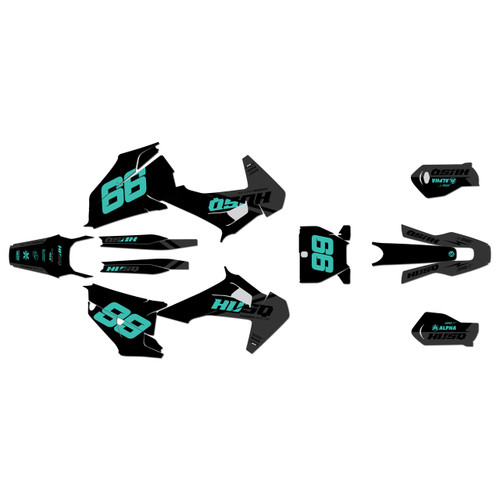 husqvarna tc250 graphics kit 2019-2022 base series teal-shift