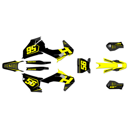 husqvarna tx300 graphics kit 2019-2022 ace series yellow-shift