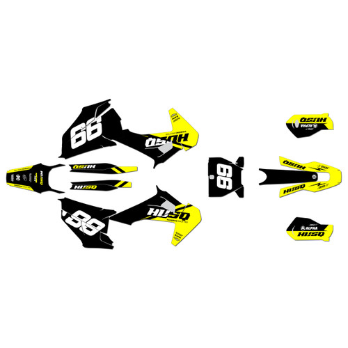 husqvarna fc450 graphics kit 2019-2022 base series yellow