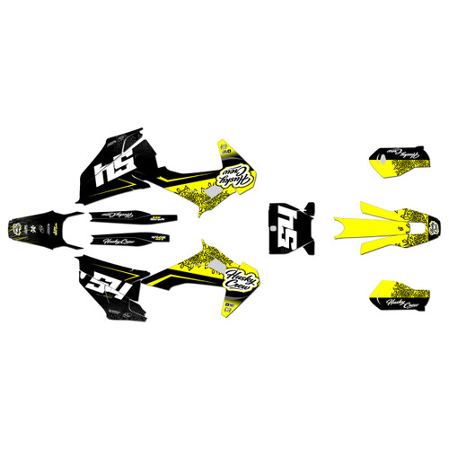 husqvarna tc250 graphics kit 2019-2022 fatality series yel-shift