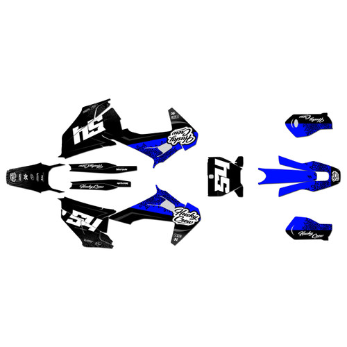 husqvarna fc350 graphics kit 2019-2022 fatality series blue