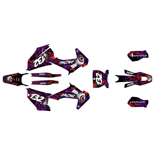 husqvarna fx450 graphics kit 2019-2022 core series red