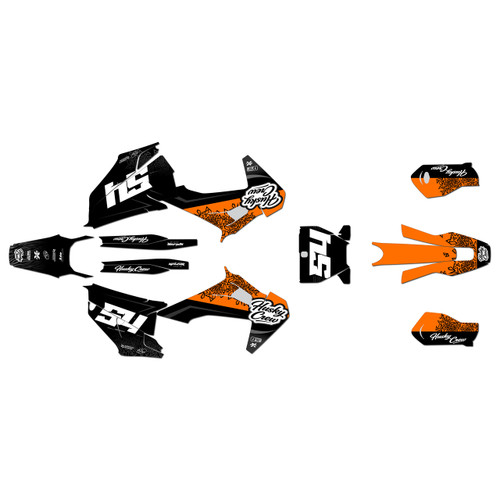 husqvarna fc450 graphics kit 2019-2022 fatality series orange