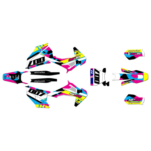 husqvarna fc250 graphics kit 2019-2022 flex series magenta