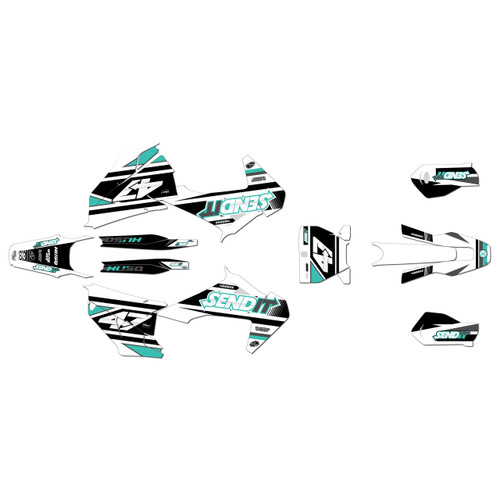 husqvarna fc350 graphics kit 2019-2022 fresh series teal