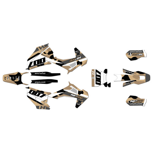 husqvarna tx300 graphics kit 2019-2022 flex series tan