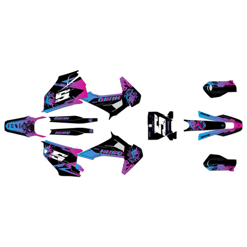 husqvarna fc250 graphics kit 2019-2022 night series magenta