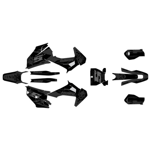 husqvarna tc250 graphics kit 2019-2022 night series smoke