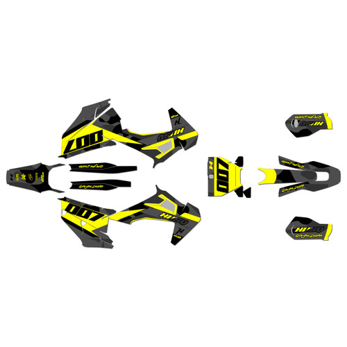 husqvarna fx450 graphics kit 2019-2022 flex series yellow