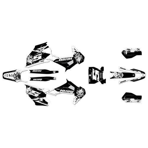 husqvarna fc450 graphics kit 2019-2022 night series white