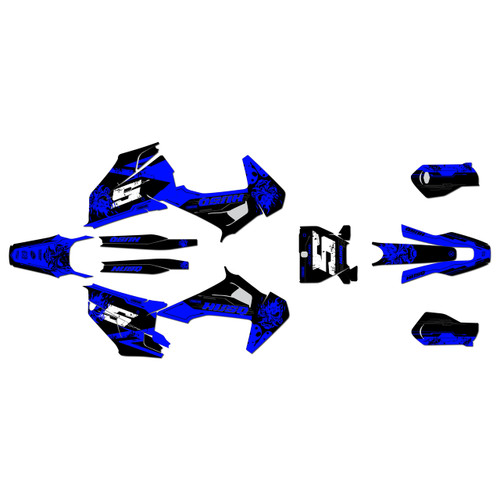 husqvarna fx350 graphics kit 2019-2022 night series blue