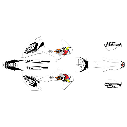 husqvarna fc450 graphics kit 2019-2022 pecker series white