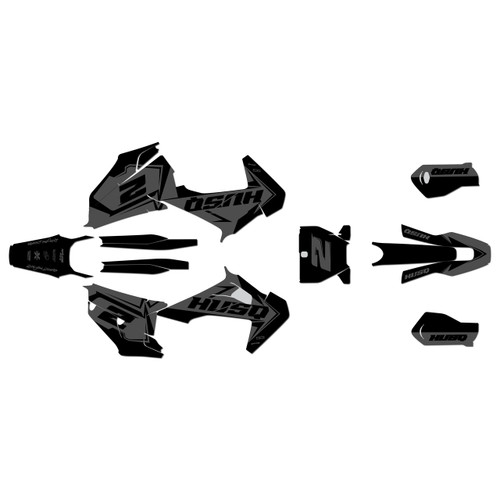 husqvarna fc350 graphics kit 2019-2022 razor series smoke