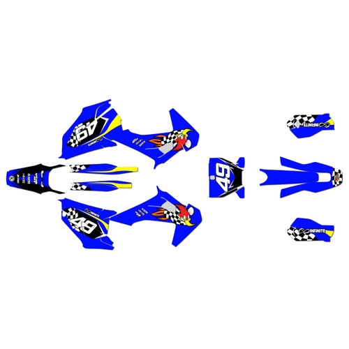 husqvarna tx300 graphics kit 2019-2022 pecker series blue