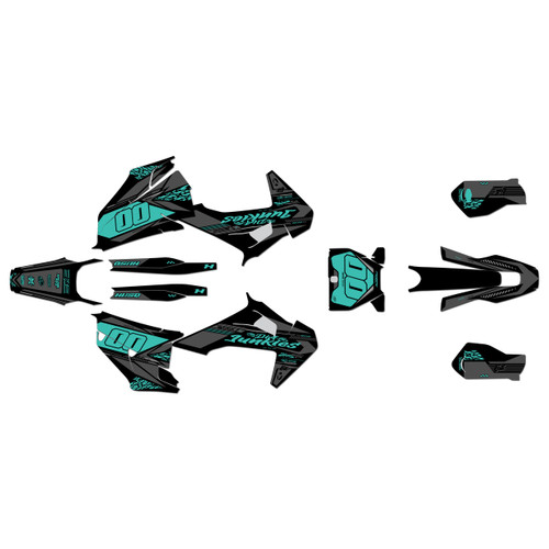 husqvarna tc250 graphics kit 2019-2022 rugged series teal-shift