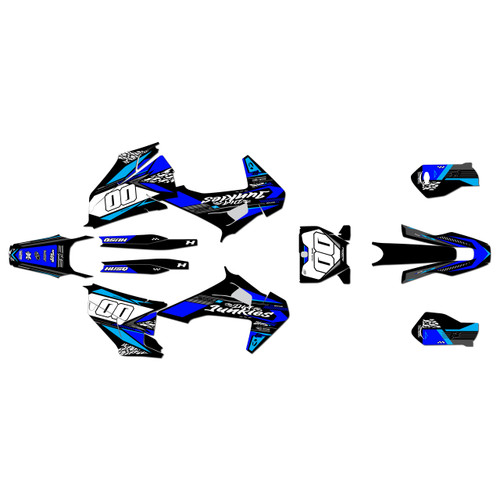 husqvarna fc250 graphics kit 2019-2022 rugged series blue
