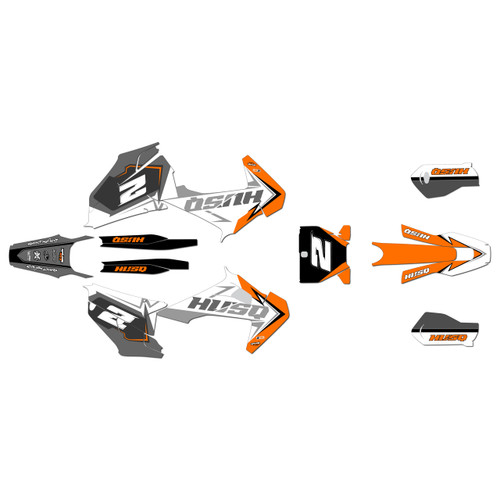 husqvarna tx300 graphics kit 2019-2022 razor series orange