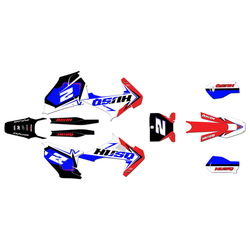 husqvarna tx300 graphics kit 2019-2022 razor series red