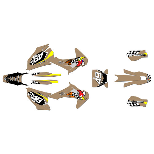 husqvarna fx450 graphics kit 2019-2022 pecker series tan