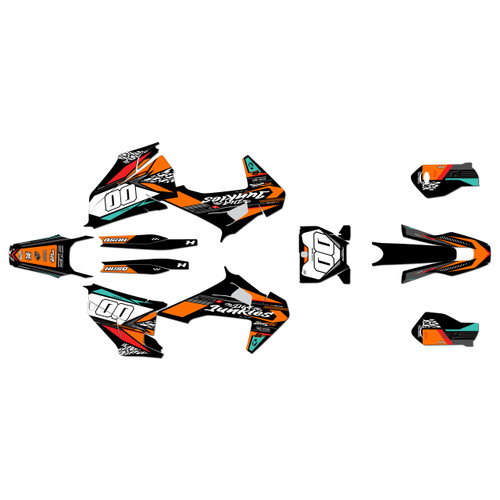 husqvarna fc450 graphics kit 2019-2022 rugged series orange