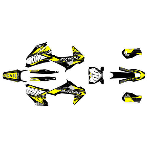 husqvarna fc450 graphics kit 2019-2022 rugged series yellow