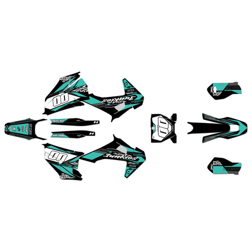 husqvarna tx300 graphics kit 2019-2022 rugged series teal