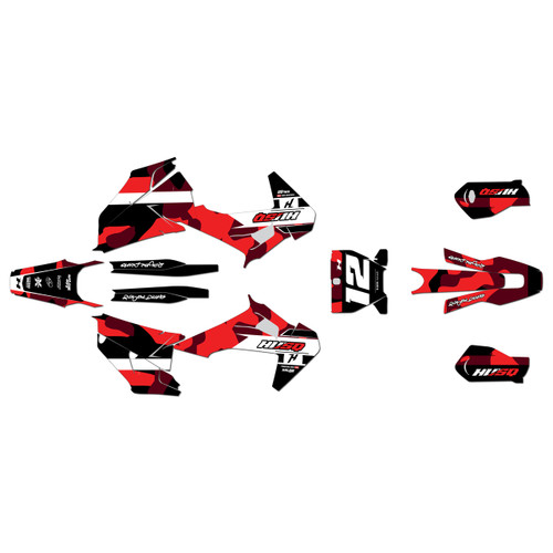 husqvarna fc250 graphics kit 2019-2022 shades series red