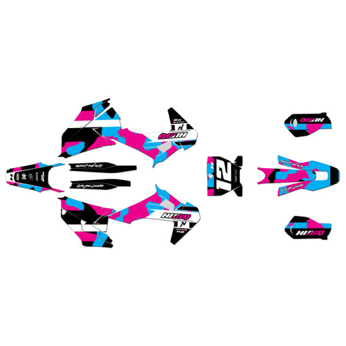 husqvarna fc250 graphics kit 2019-2022 shades series magenta