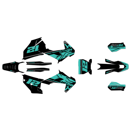 husqvarna fc450 graphics kit 2019-2022 serenity series teal