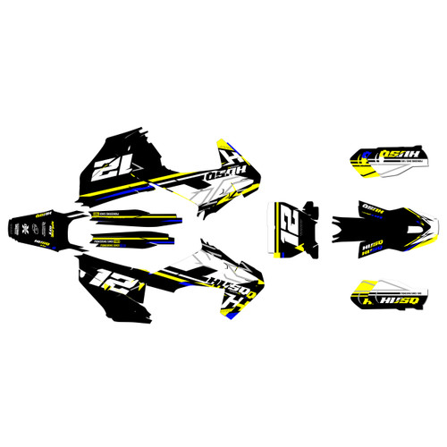 husqvarna fc450 graphics kit 2019-2022 serenity series yellow