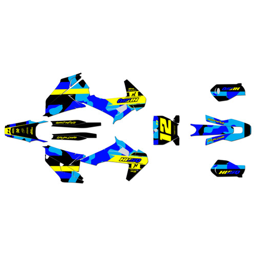 husqvarna tx300 graphics kit 2019-2022 shades series yellow