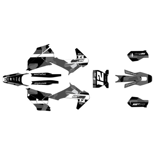 husqvarna fc450 graphics kit 2019-2022 shades series white