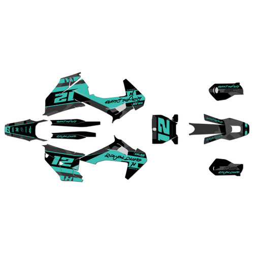 husqvarna fc250 graphics kit 2019-2022 splash series teal-shift