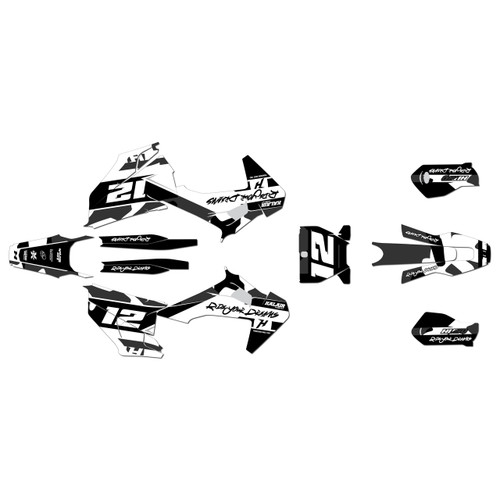husqvarna fc250 graphics kit 2019-2022 splash series white