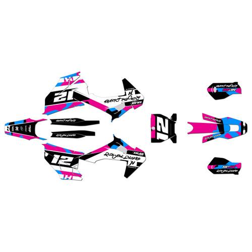 husqvarna tc125 graphics kit 2019-2022 splash series magenta