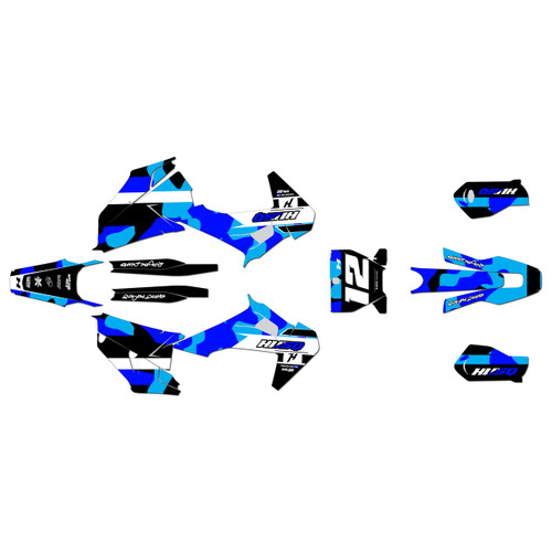 husqvarna fx450 graphics kit 2019-2022 shades series blue